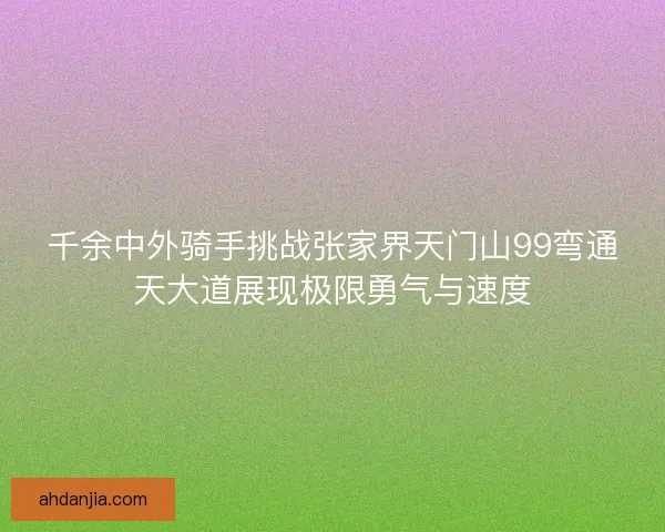 千余中外骑手挑战张家界天门山99弯通天大道展现极限勇气与速度