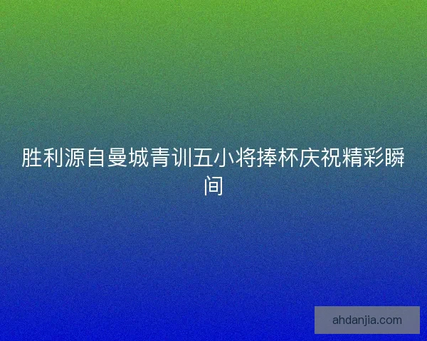胜利源自曼城青训五小将捧杯庆祝精彩瞬间